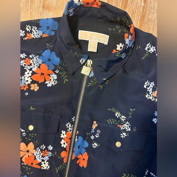 Michael Kors Zip-Front Utility Shirt - Picture 4 of 10